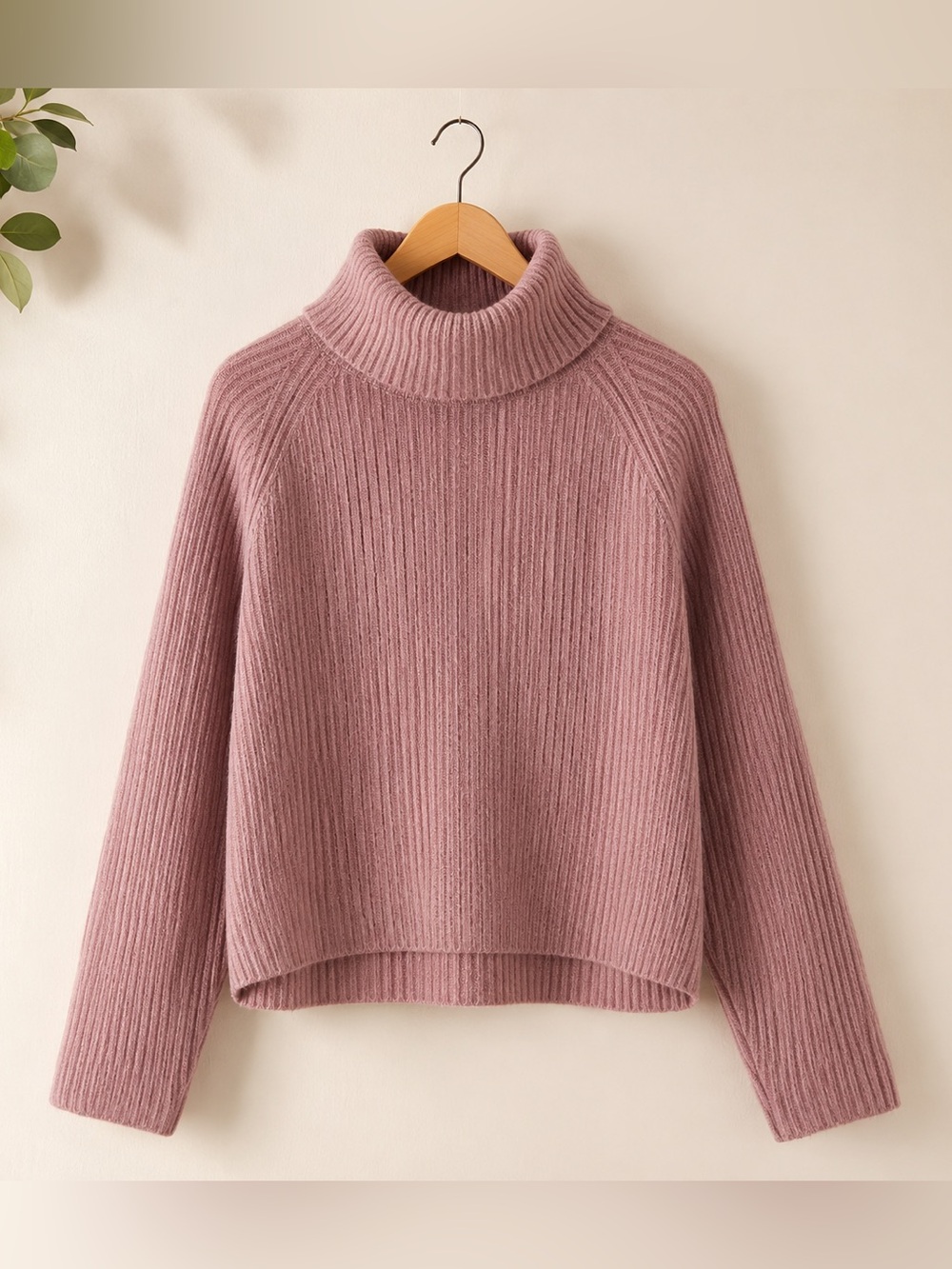 Old Navy Dusty Mauve Boxy Ribbed Turtleneck Sweater XXL